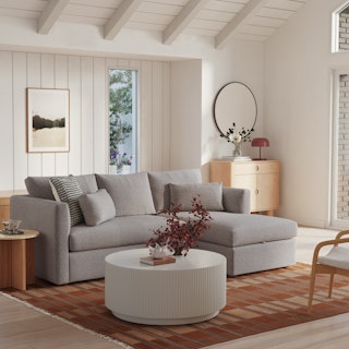 Marina 90" Reversible Sleeper Storage Sectional - Hestia Gray