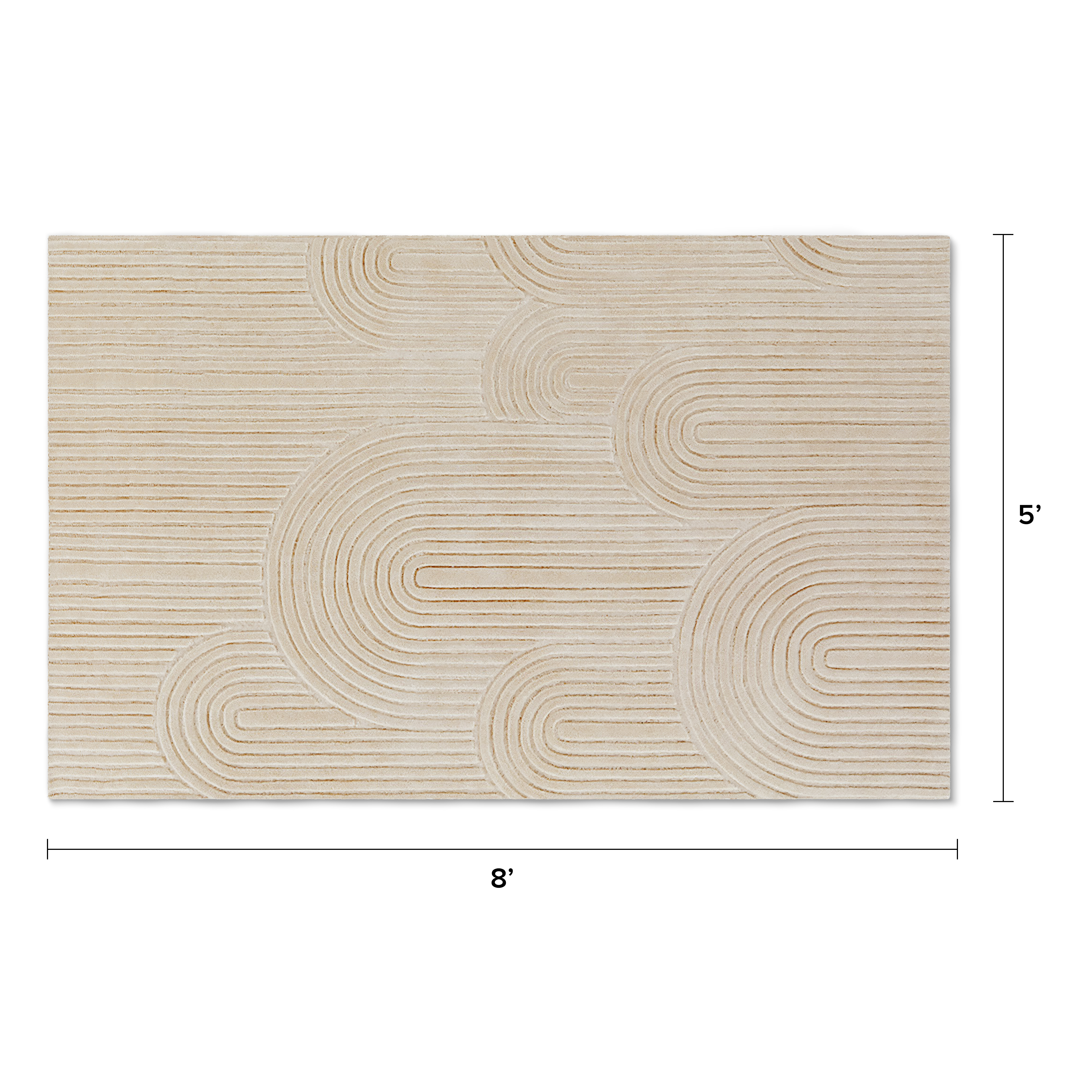Clem Arch Cream Rug 5 x 8 | Article