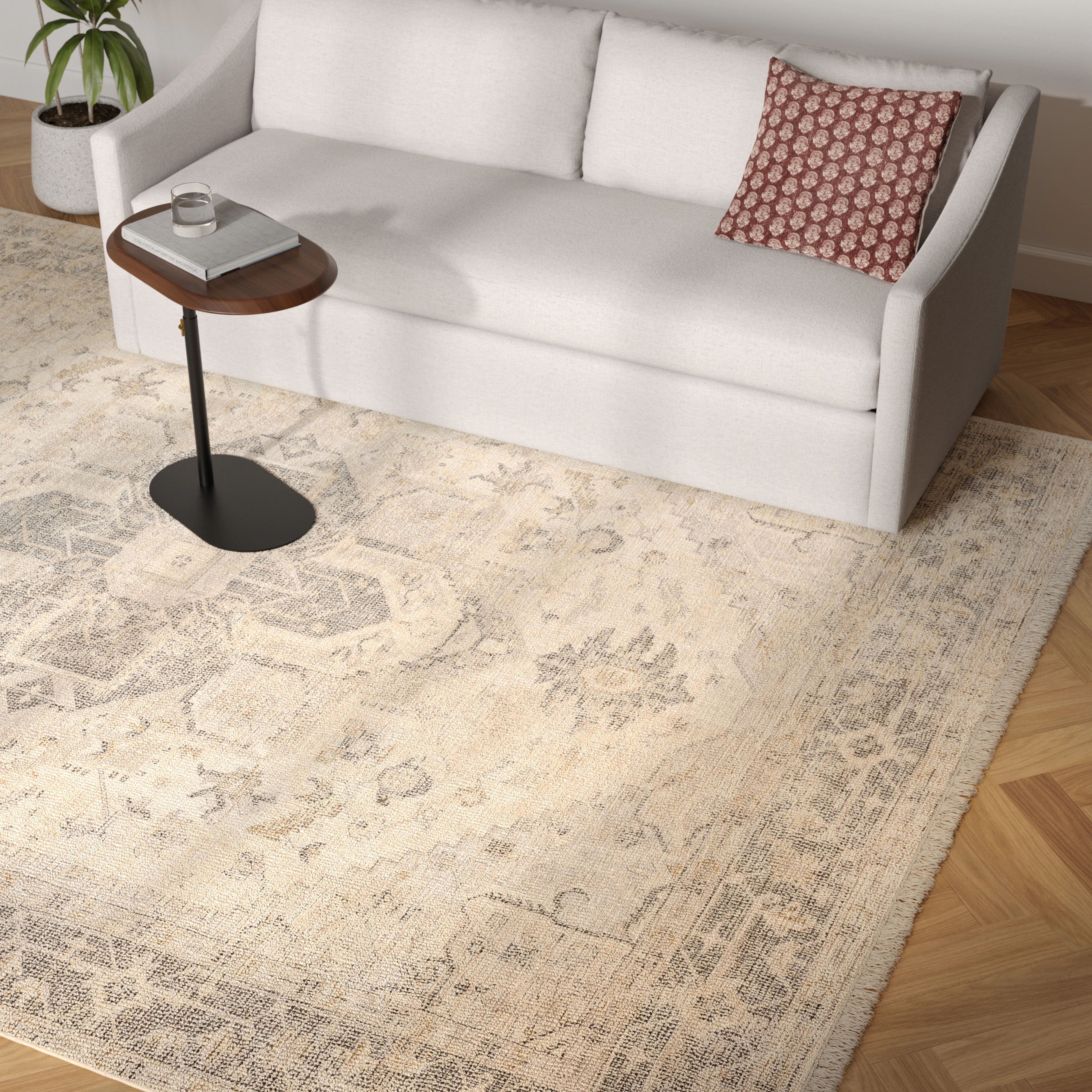 Hobart 9x12 Cream Multi Rug - Elegant & Stylish