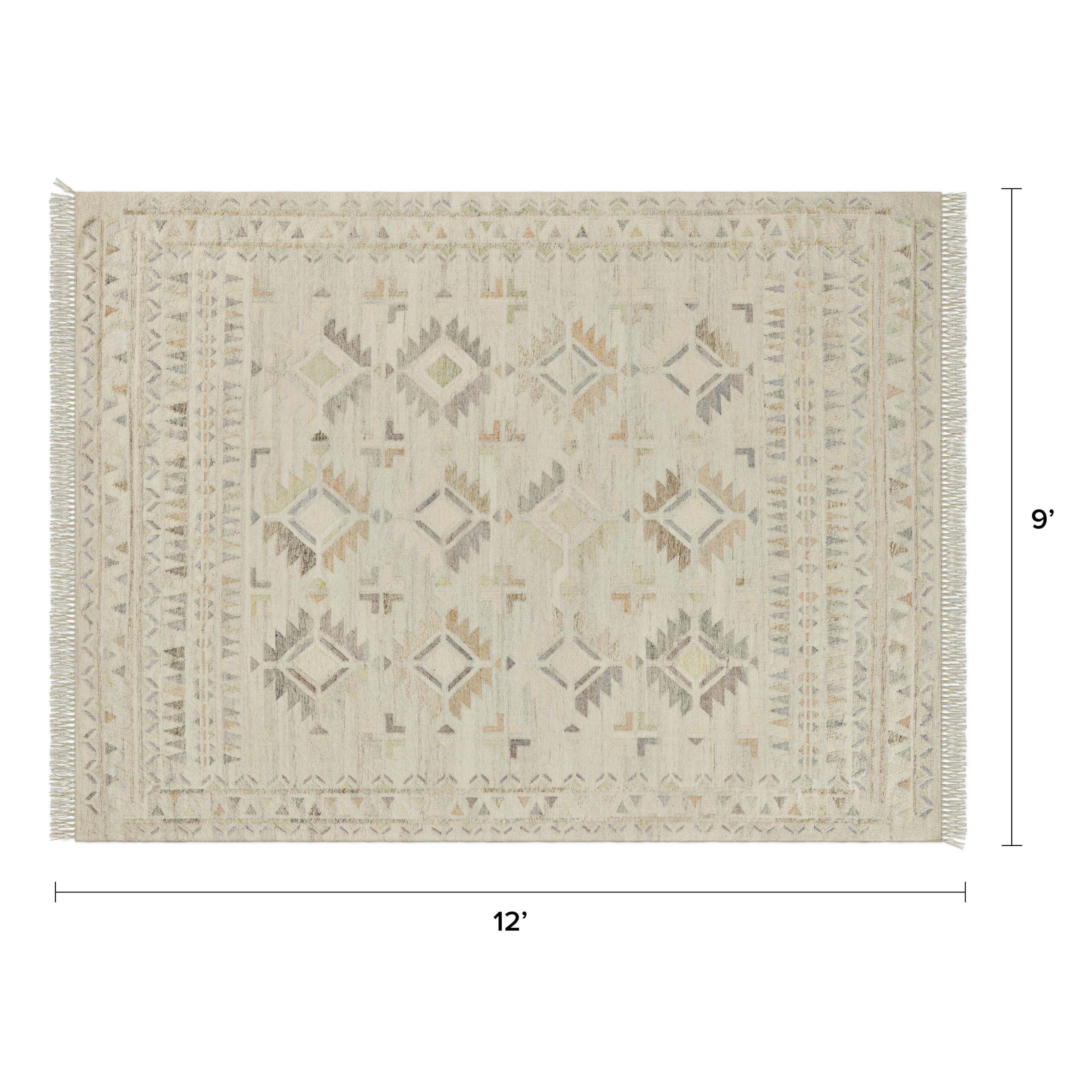 9'x12' Silver Etch Handmade Fabric Area Rug | Tida | Article
