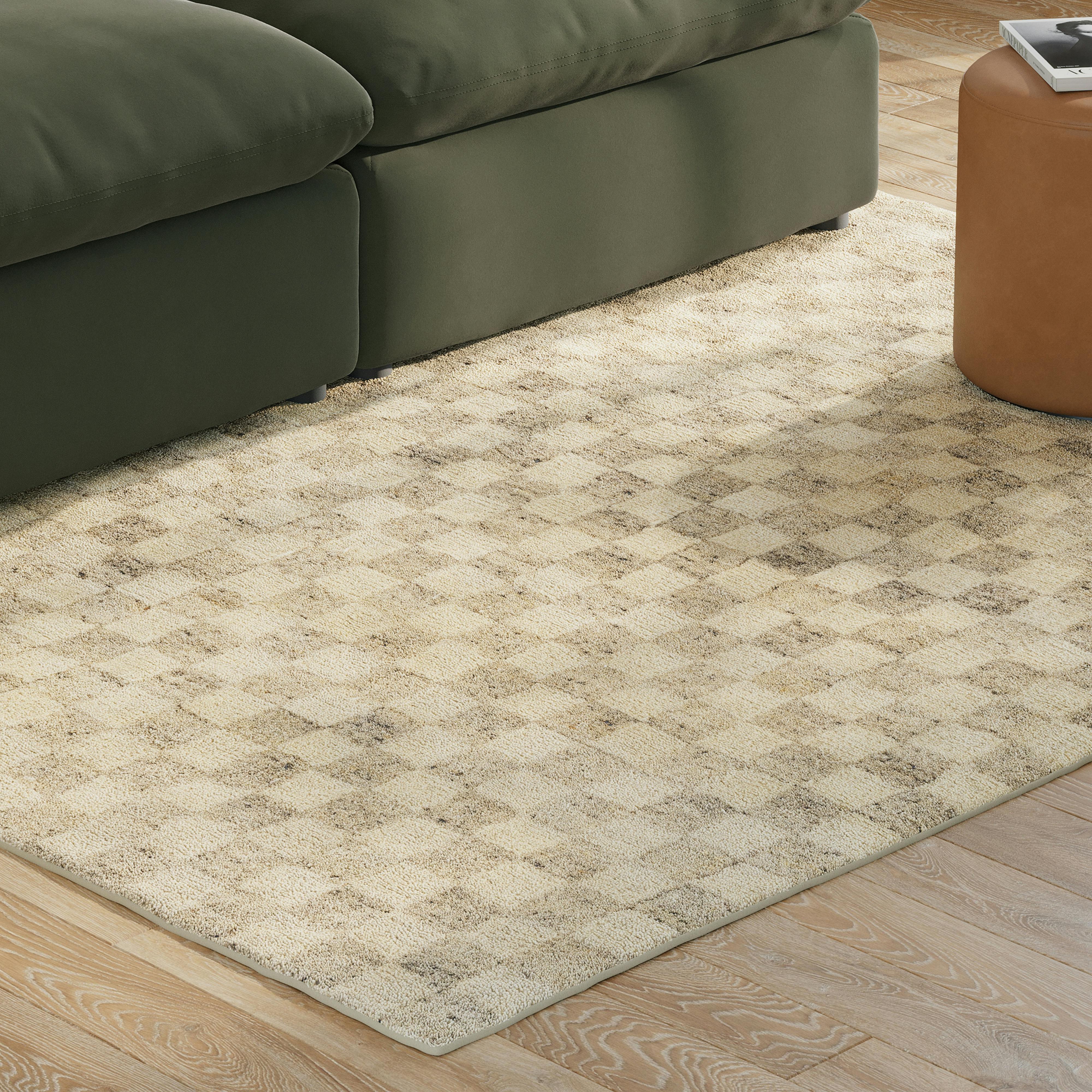 Murray Checkered Gray Rug 5 x 8 | Article