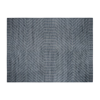 Parallel 9 x 12 Rug - Wave Blue / White
