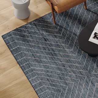 Parallel 9 x 12 Rug - Wave Blue / White