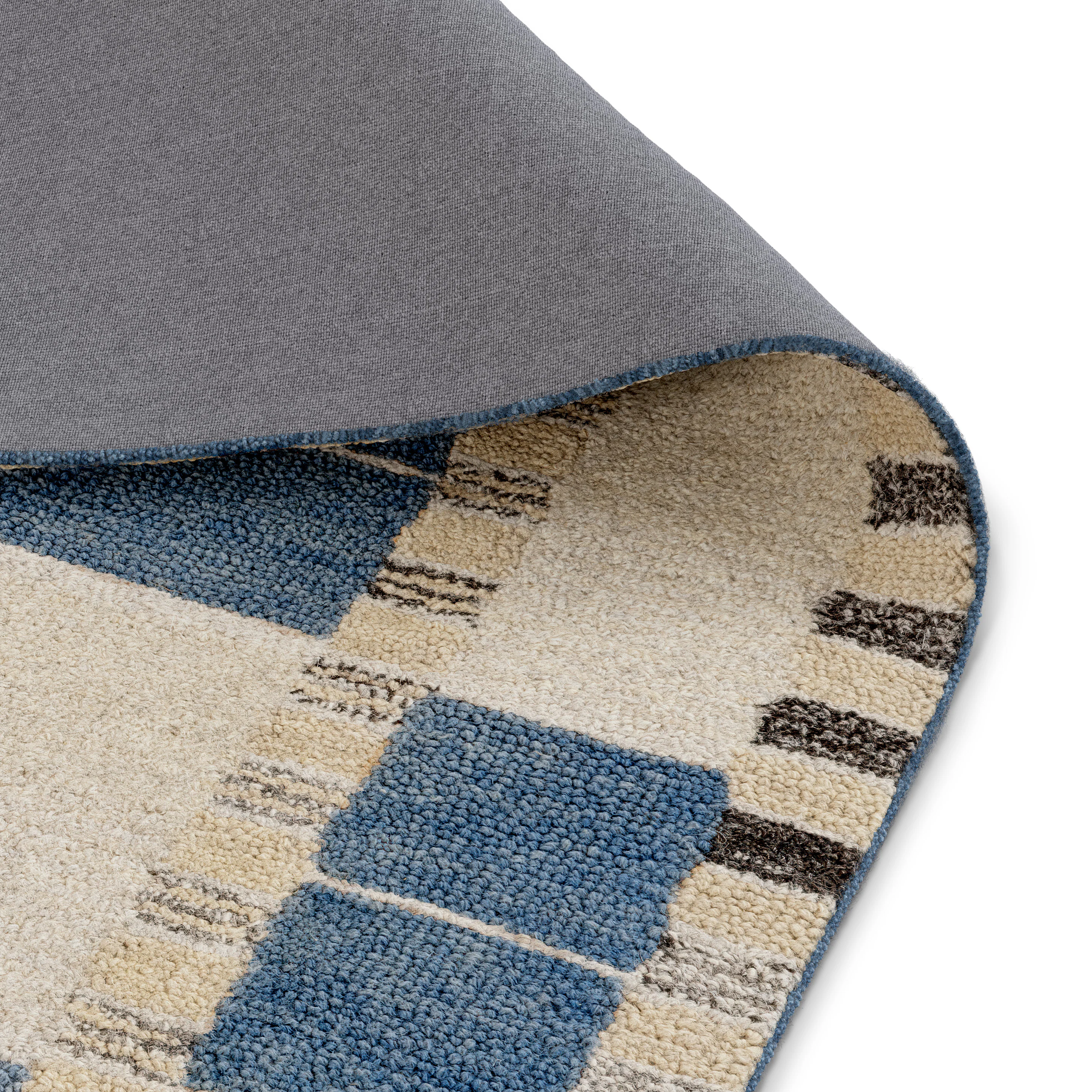Jaris 5x8 Blue Quilt Check Rug - Stylish & Cozy