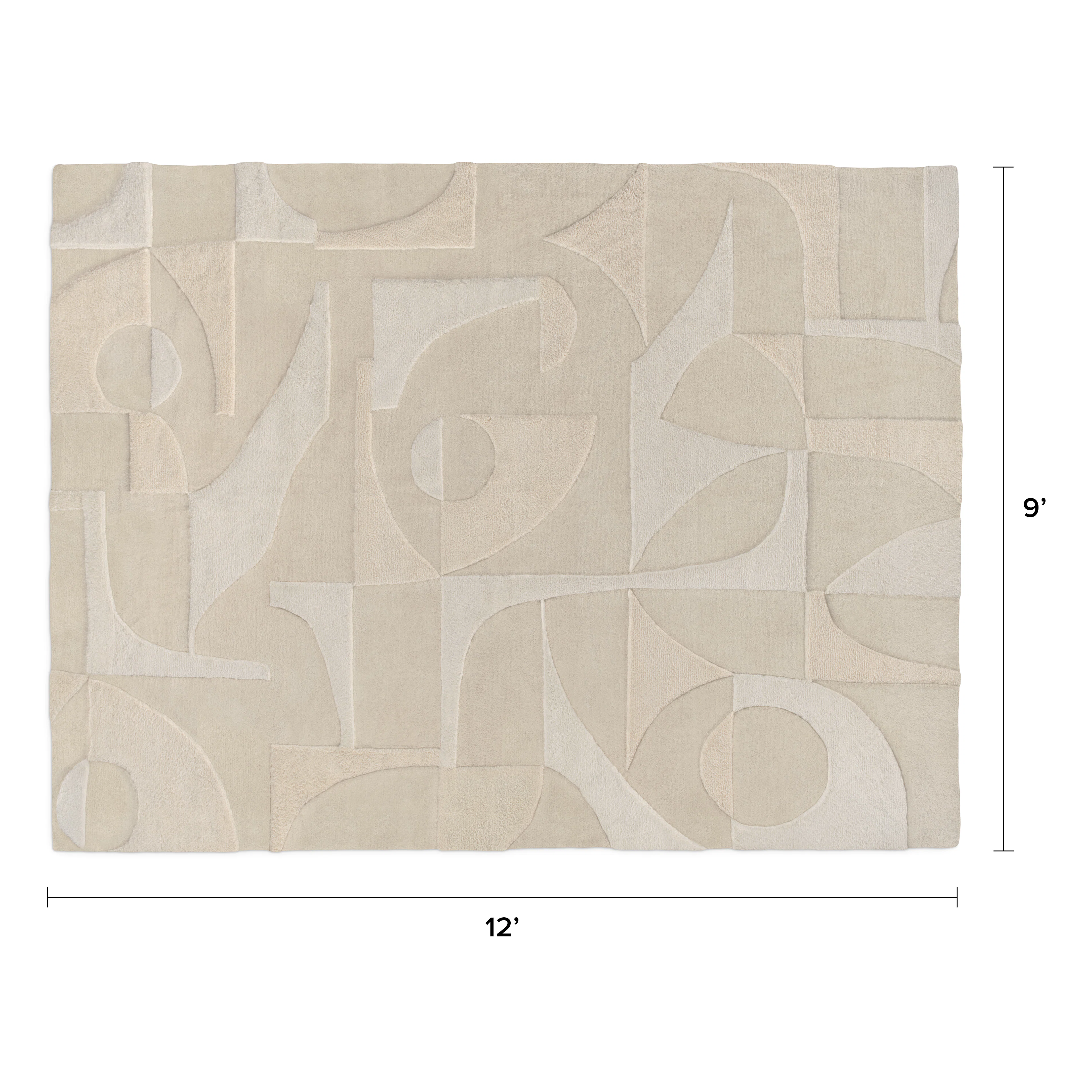 Fraya 9 x 12 Rug - Textured Ivory
