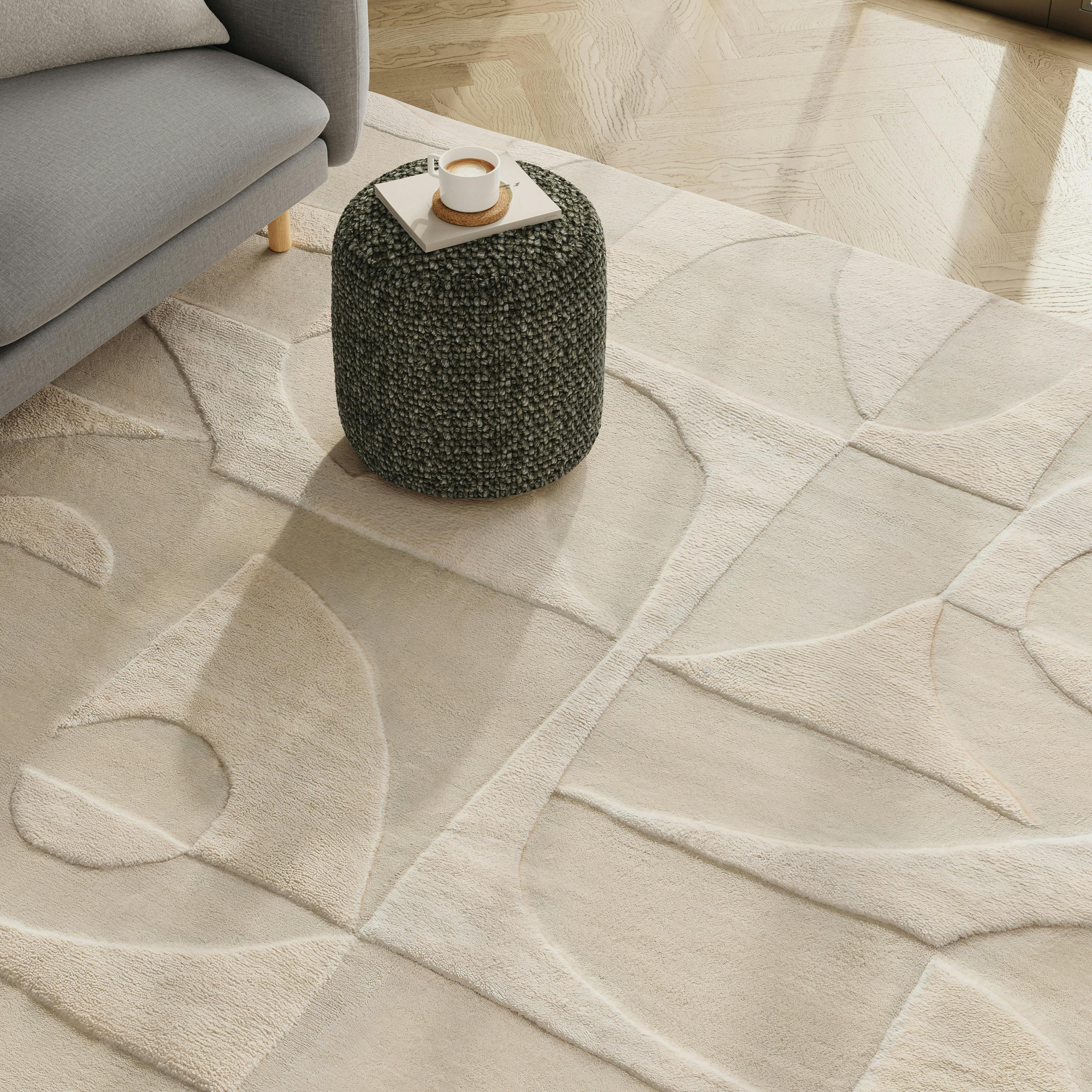 Fraya 8x10 Textured Ivory Handmade Area Rug | Article
