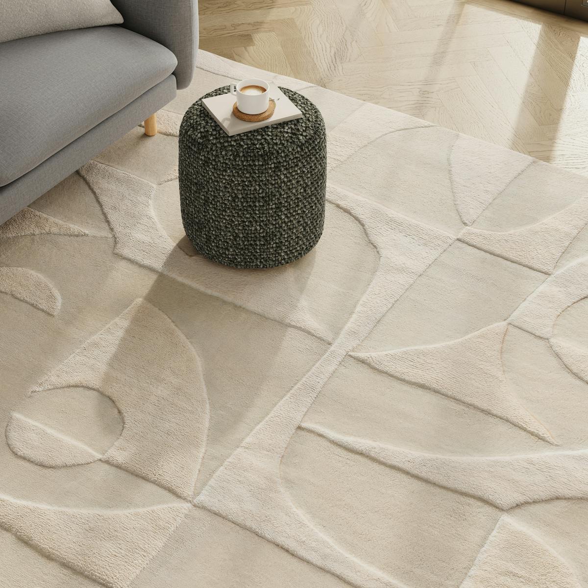 Fraya 8x10 Textured Ivory Handmade Area Rug | Article