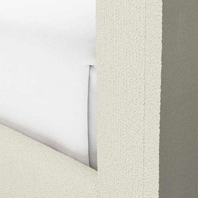 Tessu Ivory Wool Bouclé Upholstered King Low Profile Upholstered Bed ...