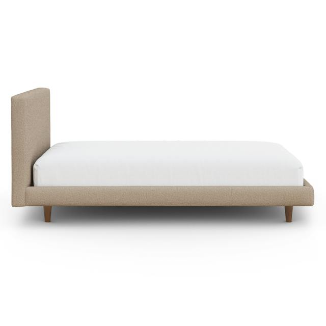 Tessu Sandstone Wool Bouclé Upholstered Twin Low Profile Upholstered ...