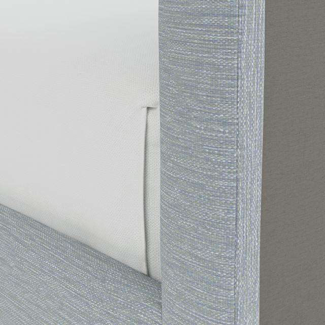 Tessu Silver Light Blue Upholstered Twin Low Profile Upholstered Bed ...