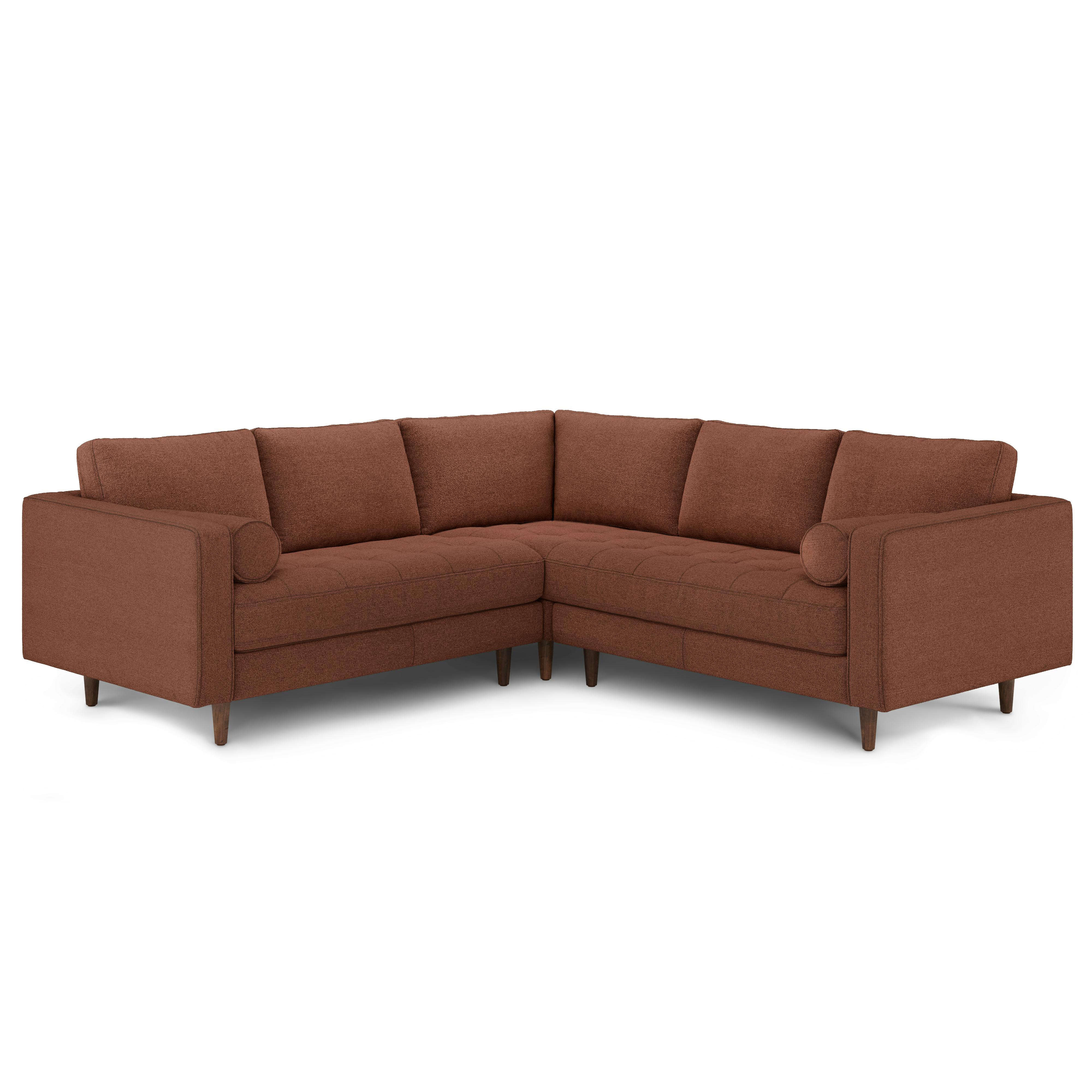 ナーバナページ Dakota Tan Nirvana Corner Leather Industrial Sectional Sofa | Article