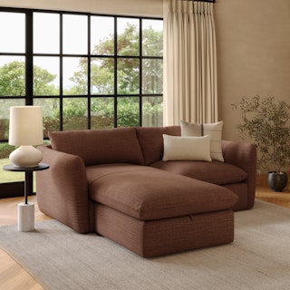 Leigh 83" Reversible Storage Sectional - Napa Rust