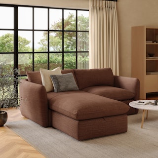 Leigh 86" Reversible Storage Sectional - Napa Rust