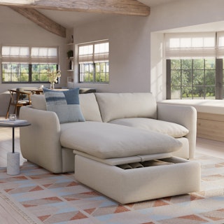 Leigh 86" Reversible Storage Sectional - Silver Ivory
