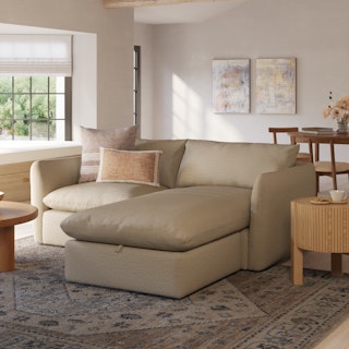Leigh 83" Reversible Storage Sectional - Silver Taupe