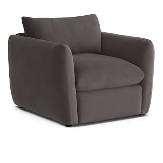 Leigh 42" Velvet Lounge Chair - Hale Warm Gray