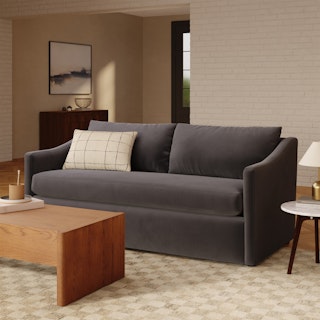 Landry 72" Velvet Loveseat - Hale Warm Gray