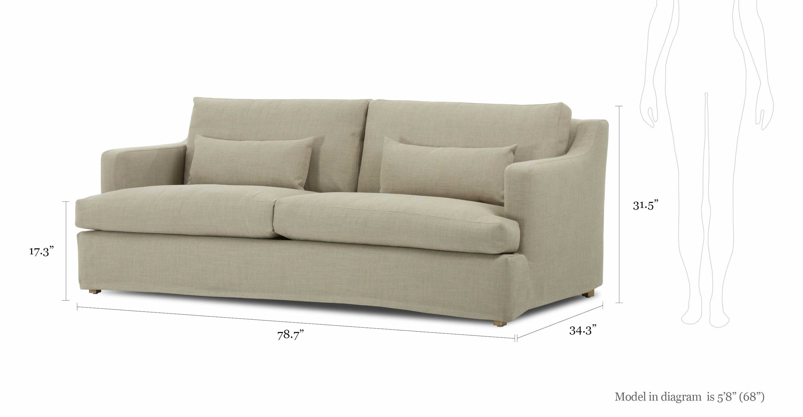 Newport Beige Sofa Sofas Article Modern, MidCentury and