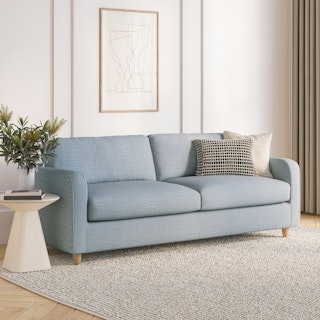 Vati 92" Sofa - Silver Light Blue