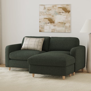 Vati 80" Right Storage Sectional - Green Wool Bouclé