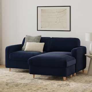 Vati 80" Velvet Right Storage Sectional -  Hale Ink