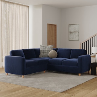 Vati 92" Velvet Corner Sectional -  Hale Ink