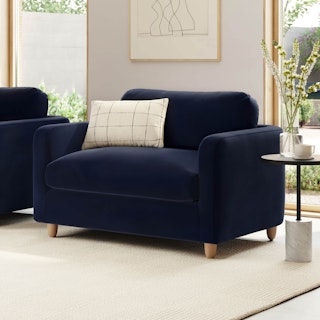 Vati 53" Velvet Sleeper Chair - Hale Ink