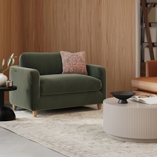 Vati 53" Velvet Sleeper Chair - Hale Fir Green