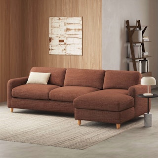 Vati 98.5" Right Storage Sleeper Sectional - Napa Rust