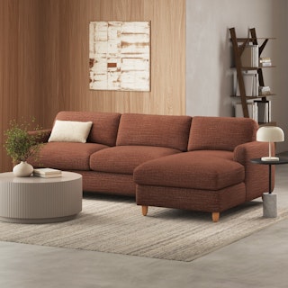 Vati 98.5" Right Storage Sleeper Sectional - Napa Rust