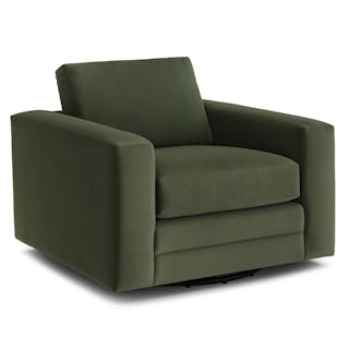 Riley 42" Grand Velvet Swivel Chair - Hale Fir Green