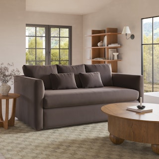 Marina 80" Velvet Sofa - Hale Warm Gray