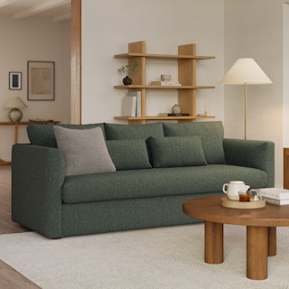 Marina 90" Sofa - Green Wool Bouclé