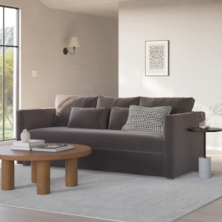 Marina 90" Velvet Sofa - Hale Warm Gray