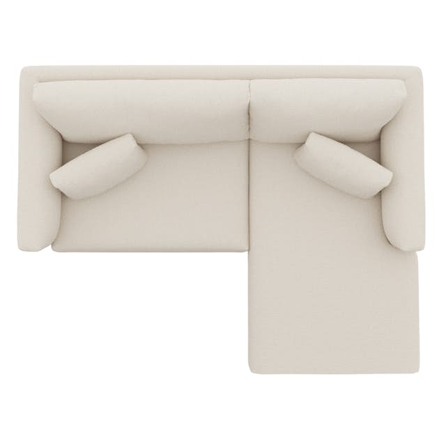 Marina 80" Reversible Storage Sectional in Ivory Wool