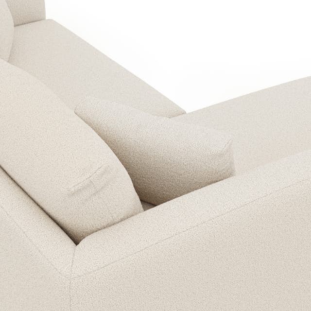 Marina 80" Reversible Storage Sectional in Ivory Wool