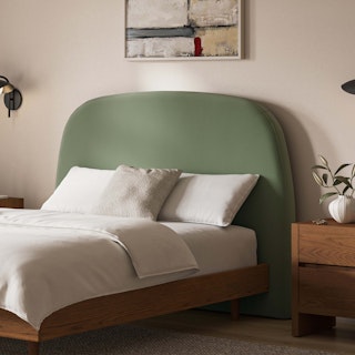 Kaleo Full Velvet Headboard - Plush Pacific Sage