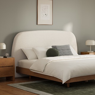 Kaleo King Headboard - Ivory Wool Bouclé