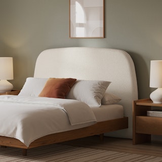 Kaleo Queen Headboard - Ivory Wool Bouclé