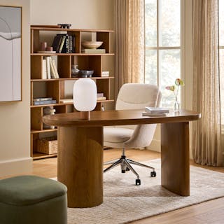 Baarlo 58.5" Desk - Smoked Oak