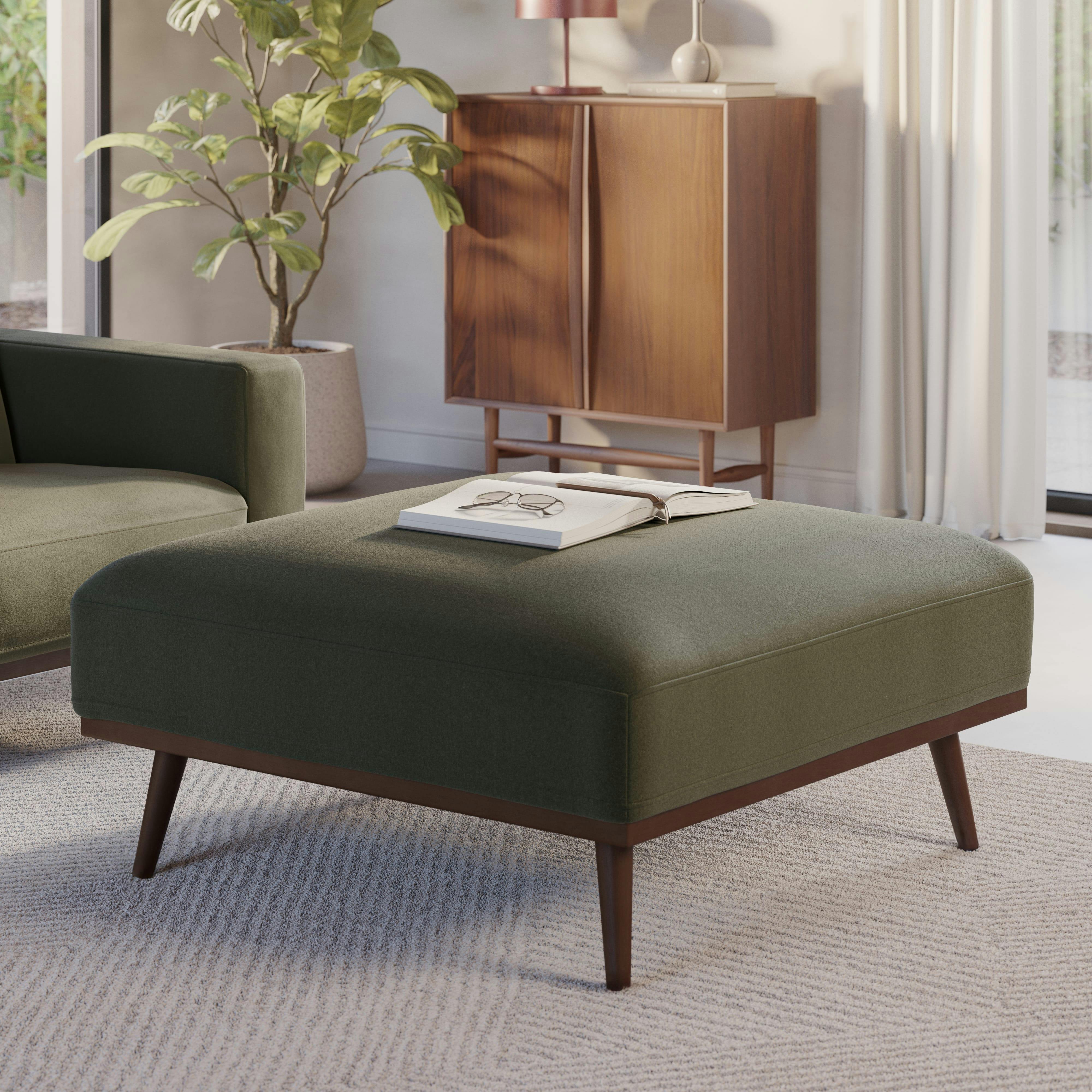 Rhett Felted Green Ottoman | Article