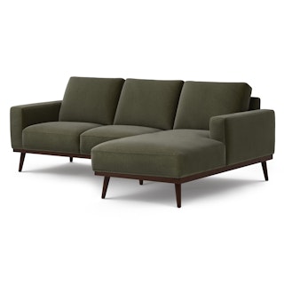 Rhett 93" Right Chaise Sectional - Felted Green