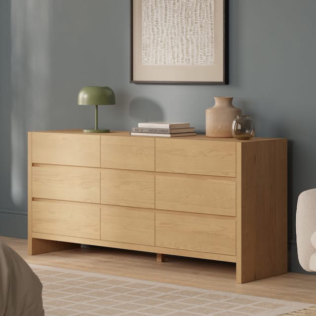 Leif White Oak Wood 9-Drawer Dresser | Article