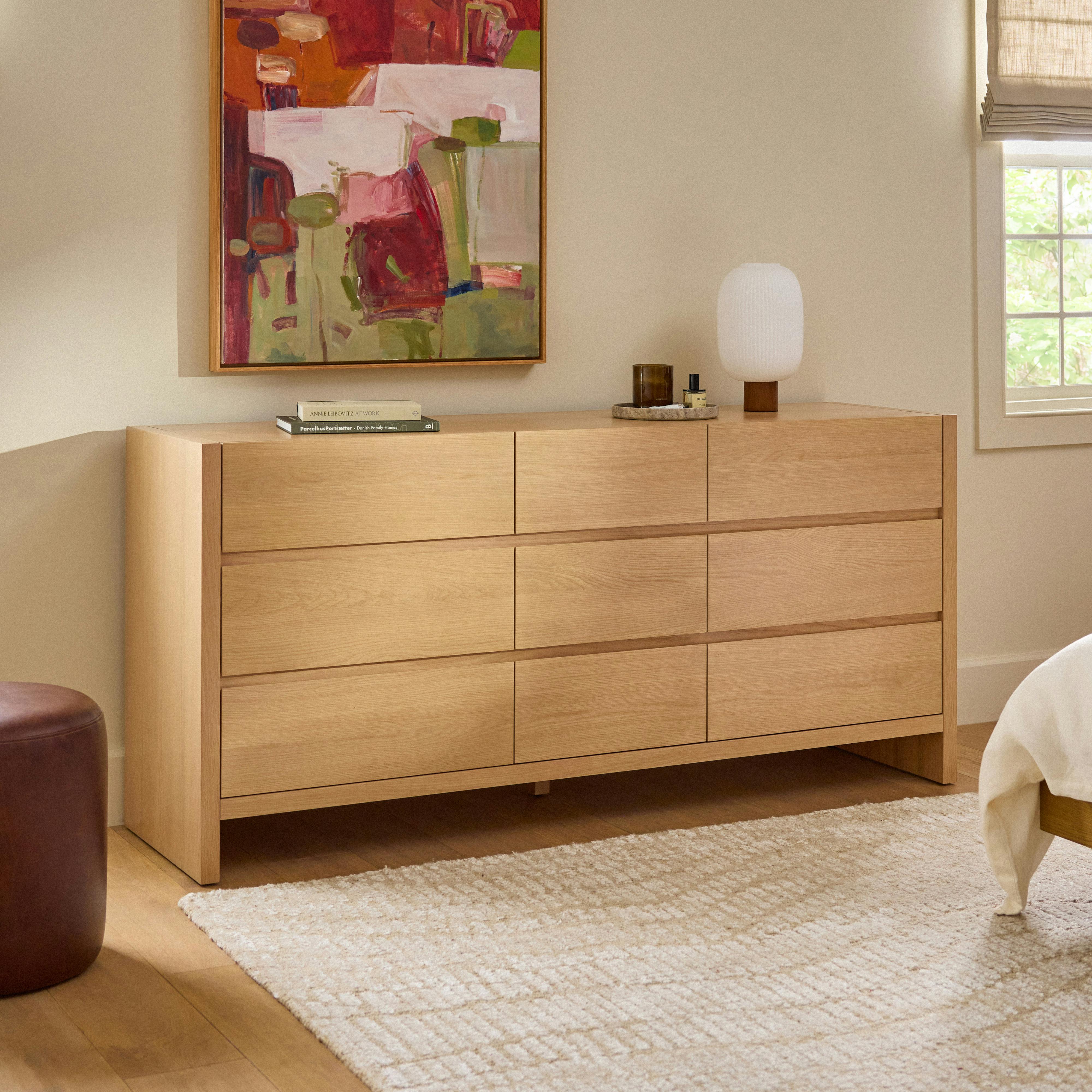 Leif White Oak Wood 9-Drawer Dresser | Article