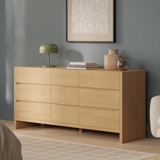 Leif 9-Drawer Triple Dresser - White Oak