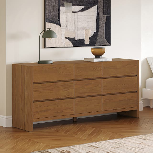 Leif Smoked Oak Wood 9-Drawer Dresser | Article