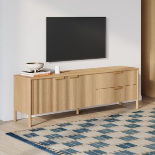 Liv 74.5" Media Unit - White Oak