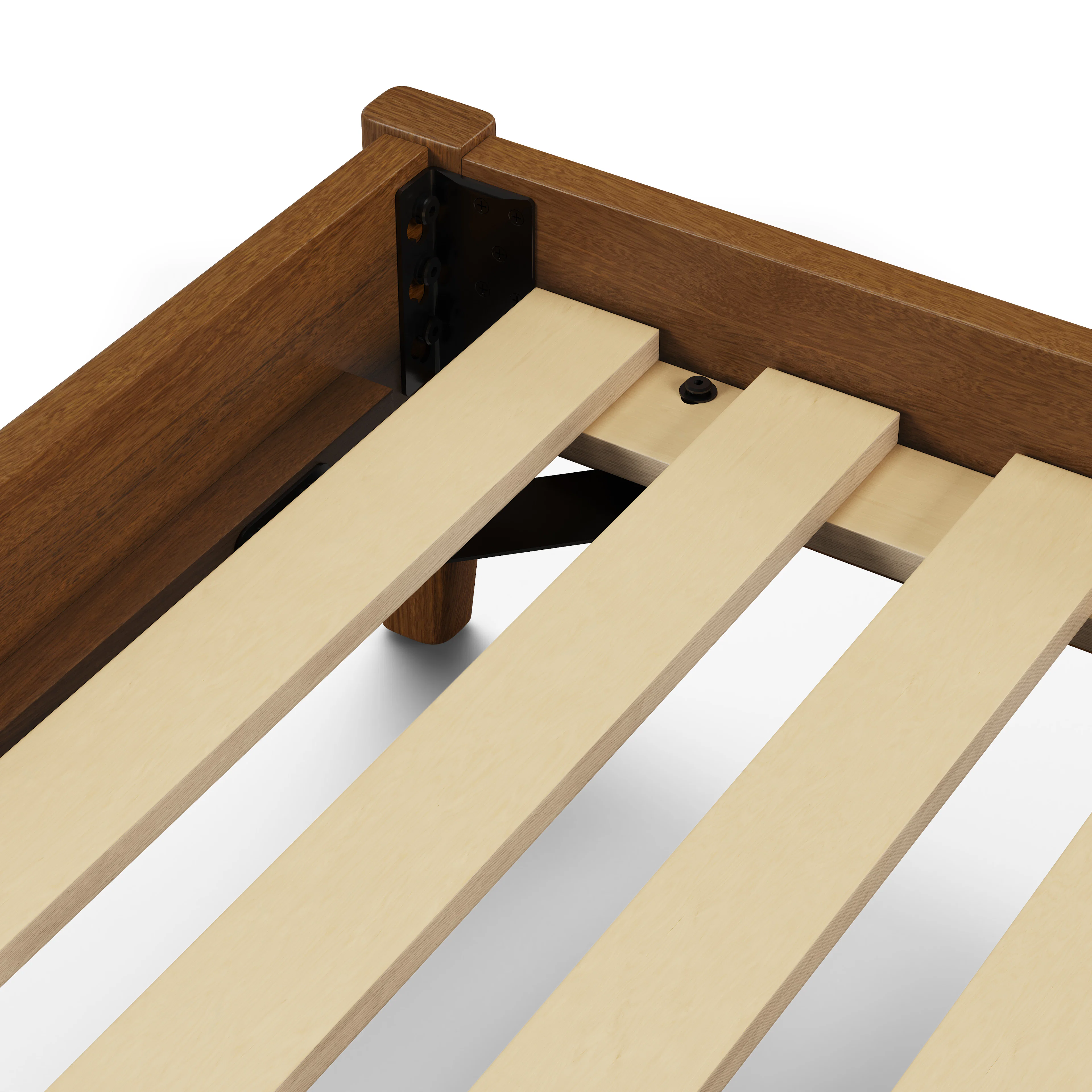 Cooper King Low Profile Bed - Walnut