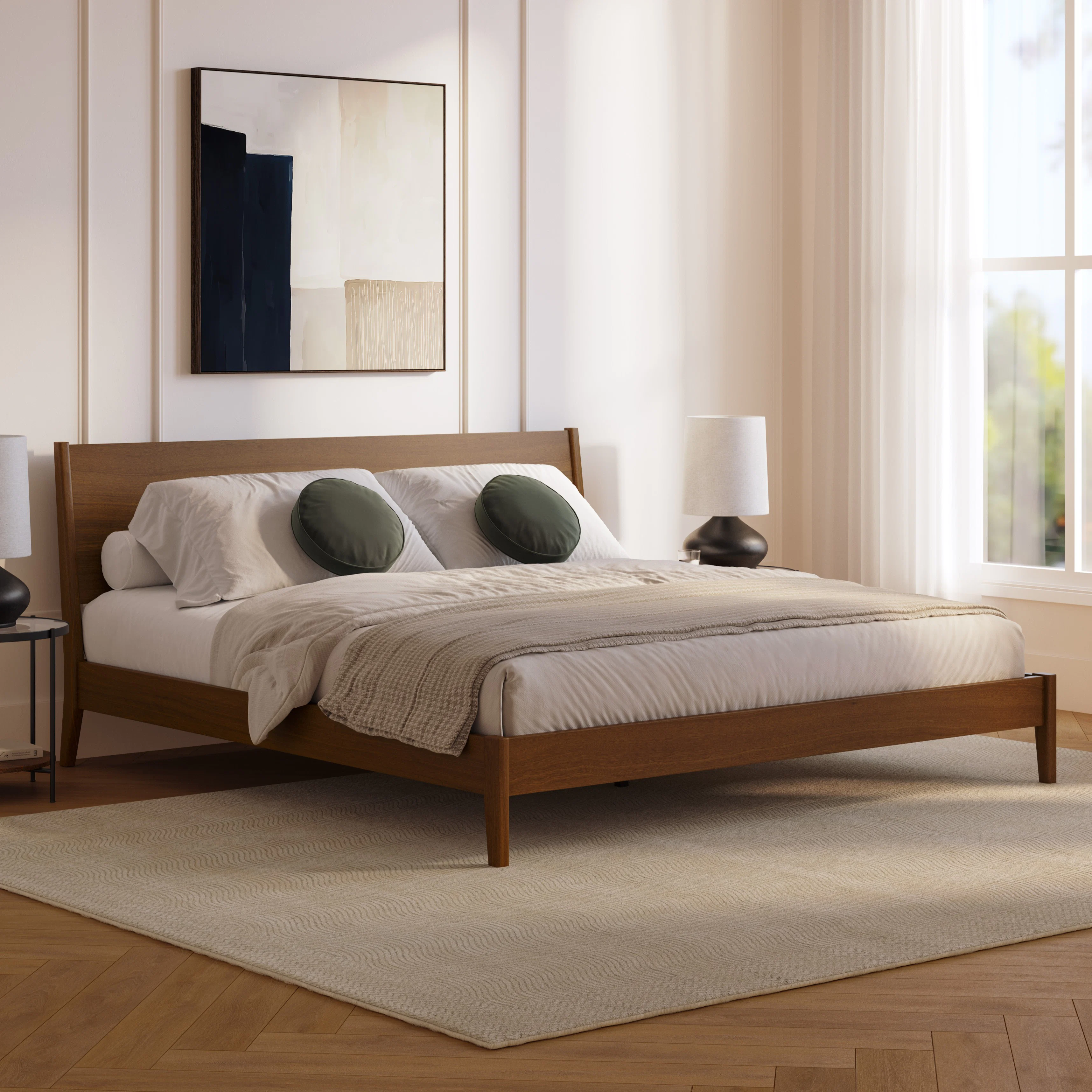 Cooper King Low Profile Bed - Walnut