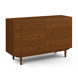 Cooper 6-Drawer Double Dresser - Walnut